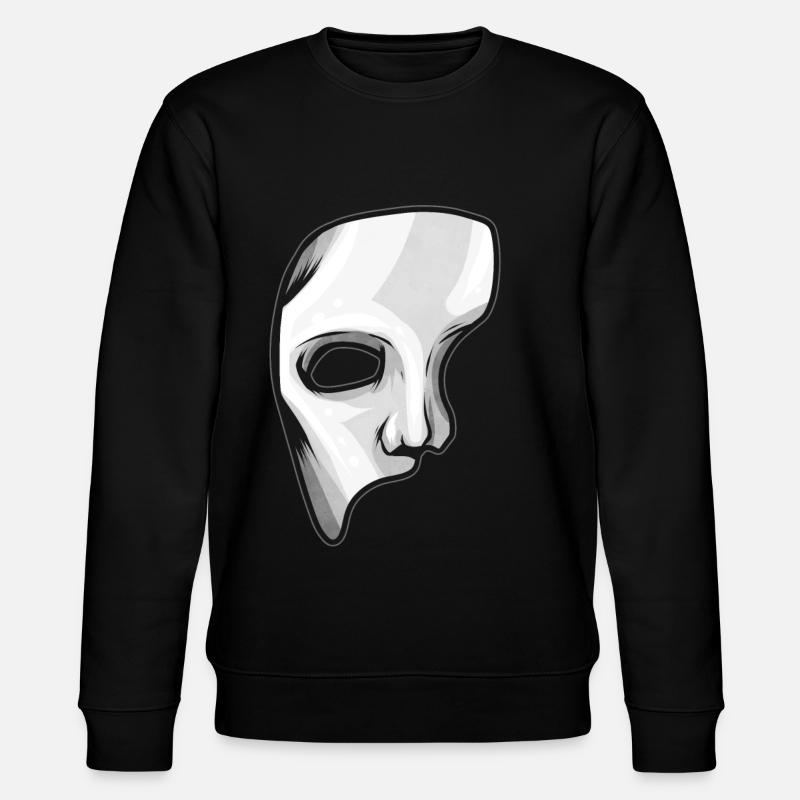 Opera Phantom Mask Halloween - Stanley/Stella CHANGER Unisex Organic Sweatshirt - black