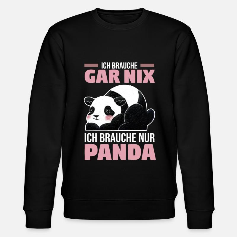 Panda - Stanley/Stella Unisex Bio-Sweatshirt CHANGER  - Schwarz