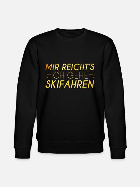 Ski Spruch - Stanley/Stella Unisex Bio-Sweatshirt CHANGER  - Schwarz