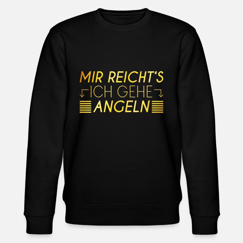 Angeln Spruch - Stanley/Stella Unisex Bio-Sweatshirt CHANGER  - Schwarz