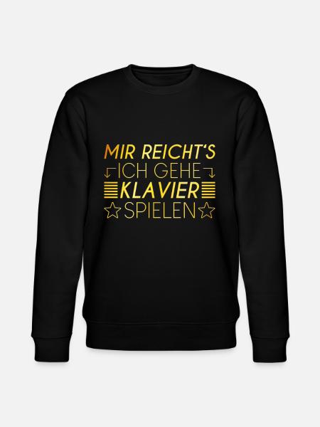 Klavier Spruch - Stanley/Stella Unisex Bio-Sweatshirt CHANGER  - Schwarz