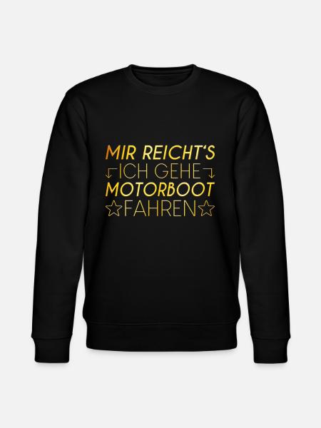 Motorboot Spruch - Stanley/Stella Unisex Bio-Sweatshirt CHANGER - Schwarz