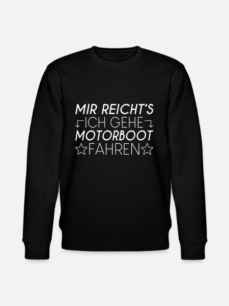 Motorboot Spruch - Stanley/Stella Unisex Bio-Sweatshirt CHANGER  - Schwarz