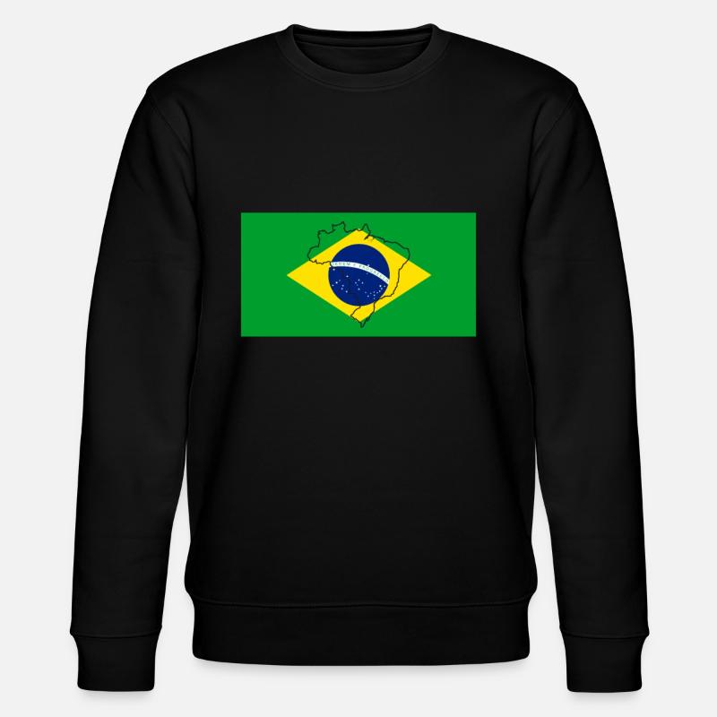 Brasilien Flagge - Stanley/Stella Unisex Bio-Sweatshirt CHANGER  - Schwarz