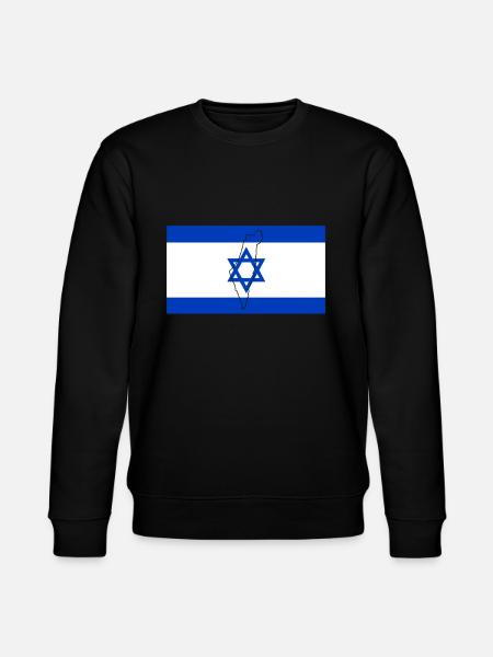 Israel Flag - Stanley/Stella CHANGER Unisex Organic Sweatshirt - black