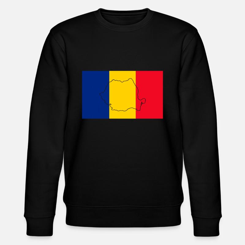 Rumänien - Stanley/Stella Unisex Bio-Sweatshirt CHANGER  - Schwarz