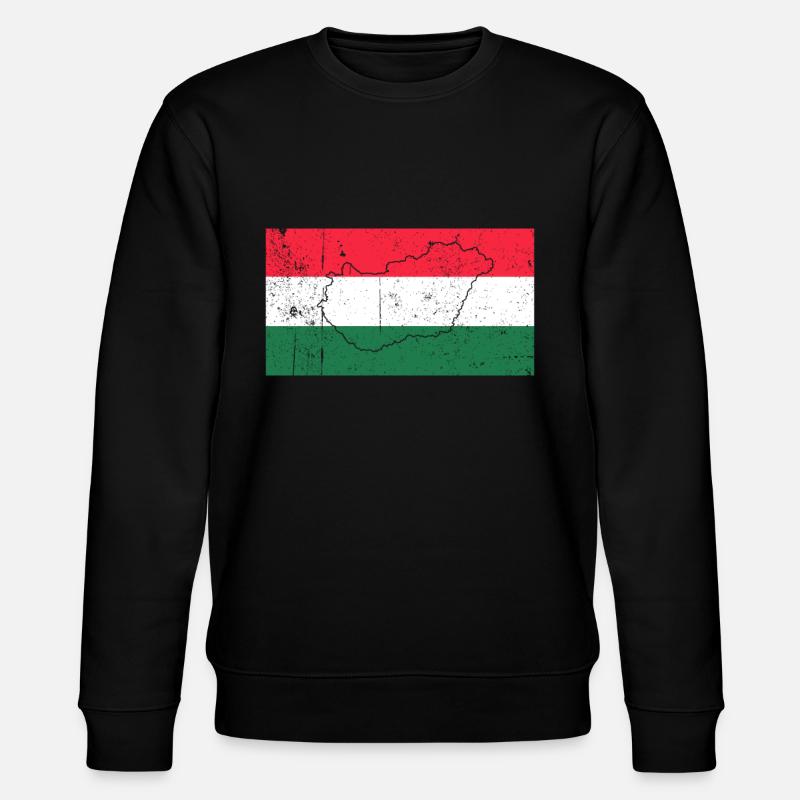 Ungarn Flagge - Stanley/Stella Unisex Bio-Sweatshirt CHANGER  - Schwarz
