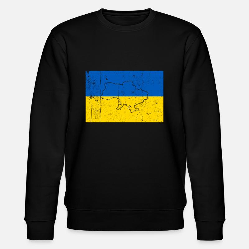 Ukraine Flagge - Stanley/Stella Unisex Bio-Sweatshirt CHANGER  - Schwarz