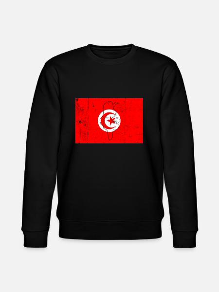 Tunisia Flag - Stanley/Stella CHANGER Unisex Organic Sweatshirt - black