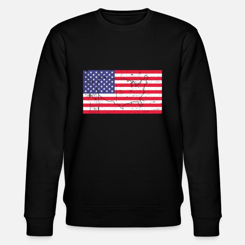 Drapeau de l’Amérique - Sweat bio CHANGER Stanley/Stella Unisexe - noir