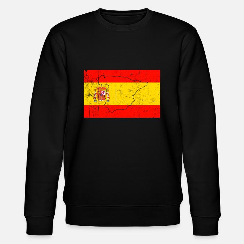 Spanien Flagge - Stanley/Stella Unisex Bio-Sweatshirt CHANGER  - Schwarz