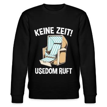 Ostsee Usedom - Stanley/Stella Unisex Bio-Sweatshirt CHANGER  - Schwarz - Vorne - Nik (191cm) & Marisol (170cm)