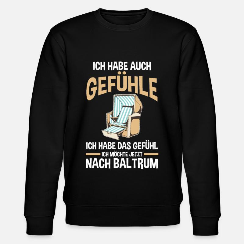 Nordsee Baltrum - Stanley/Stella Unisex Bio-Sweatshirt CHANGER  - Schwarz