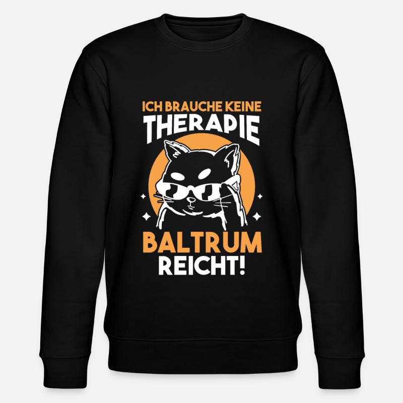 Nordsee Baltrum - Stanley/Stella Unisex Bio-Sweatshirt CHANGER  - Schwarz