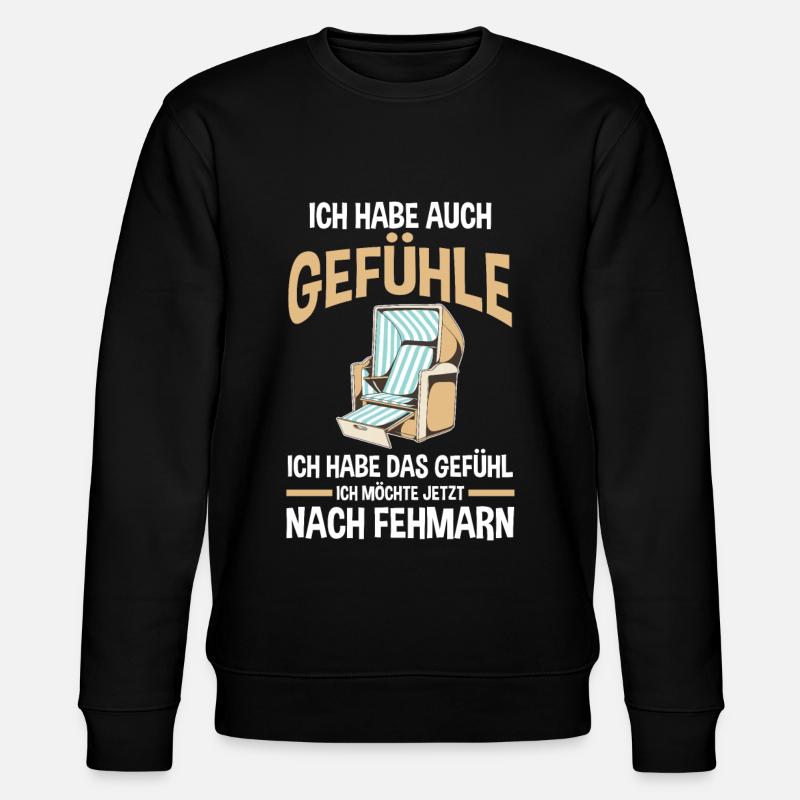 Ostsee Fehmarn - Stanley/Stella Unisex Bio-Sweatshirt CHANGER  - Schwarz