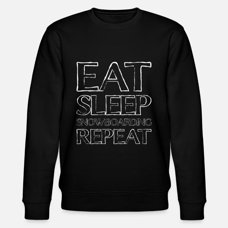 Eating Sleep Snowboarding - Stanley/Stella CHANGER Unisex Organic Sweatshirt - black