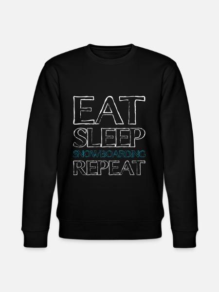 Eating Sleep Snowboarding - Stanley/Stella CHANGER Unisex Organic Sweatshirt - black
