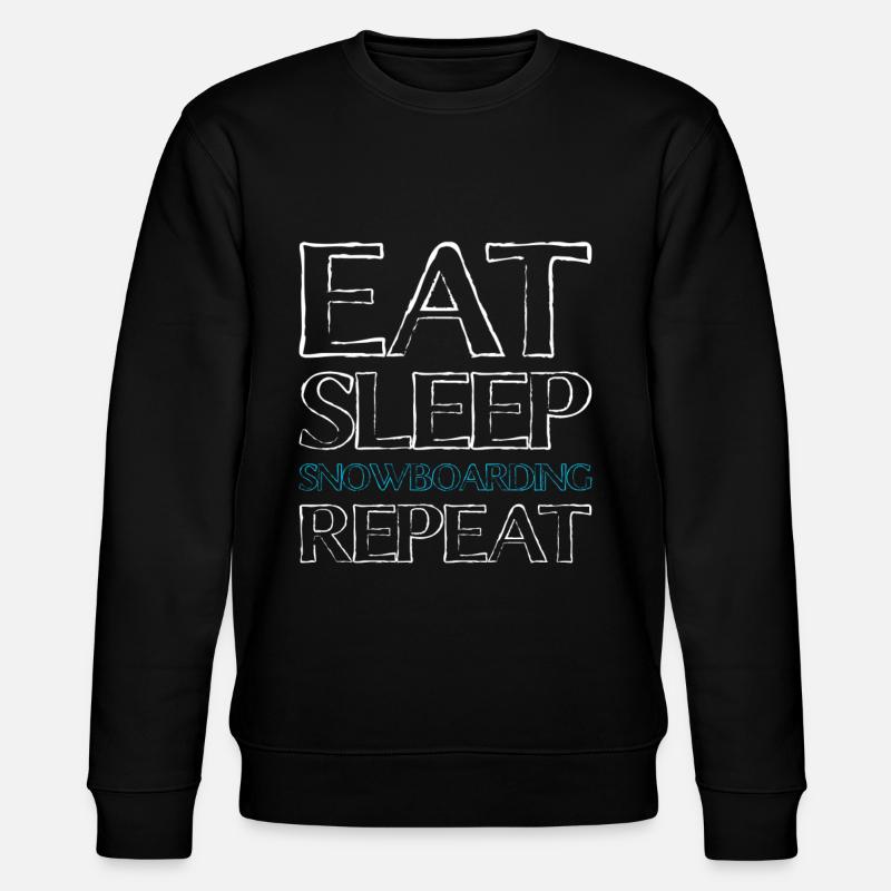 Eating Sleep Snowboarding - Stanley/Stella CHANGER Unisex Organic Sweatshirt - black
