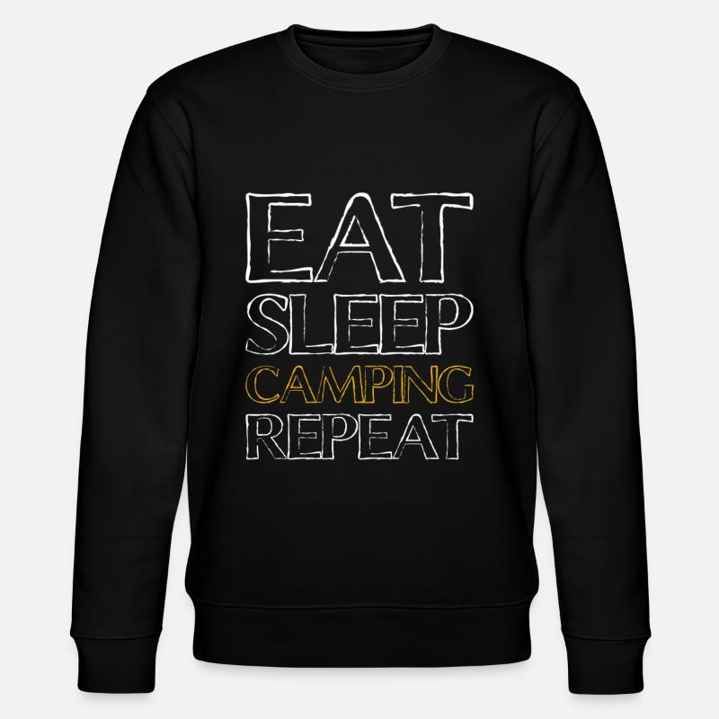 Eating Sleeping Camping - Stanley/Stella CHANGER Unisex Organic Sweatshirt - black