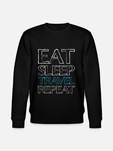 Eating Sleep Travel - Stanley/Stella CHANGER Unisex Organic Sweatshirt - black