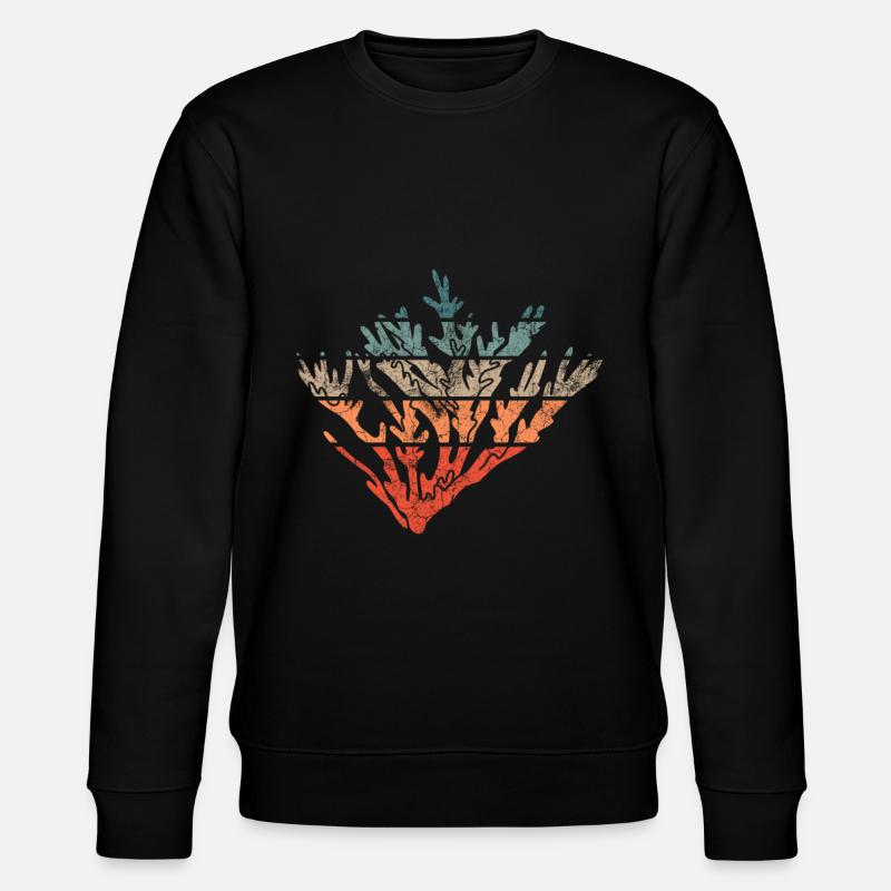 Corail Vintage Rétro Corail Coloré - Sweat bio CHANGER Stanley/Stella Unisexe - noir