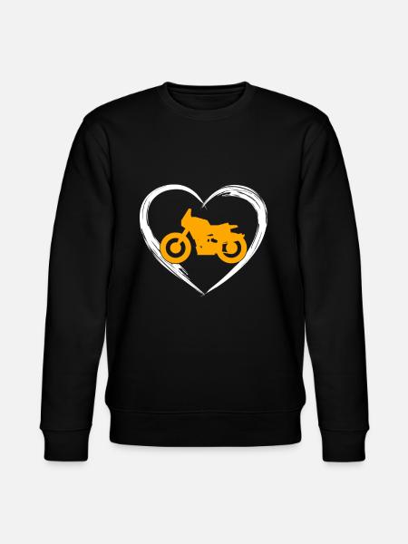 Motorcycle love - Stanley/Stella CHANGER Unisex Organic Sweatshirt - black