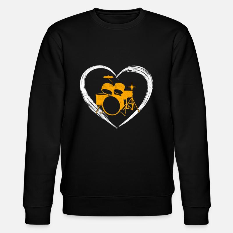 Drums love - Stanley/Stella CHANGER Unisex Organic Sweatshirt - black