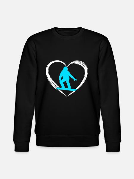 snowboarding love - Stanley/Stella Unisex Bio-Sweatshirt CHANGER - Schwarz
