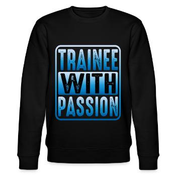 Trainee With Passion - Stanley/Stella CHANGER Unisex Organic Sweatshirt - black - Front - Nik (191cm) & Marisol (170cm)