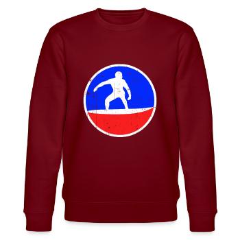 Logo de surf - Sweat bio CHANGER Stanley/Stella Unisexe - bordeaux - Devant - Nik (191cm) & Marisol (170cm)