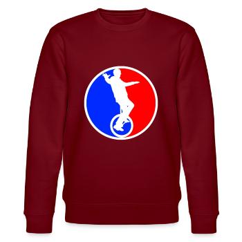 Logo de monocycle - Sweat bio CHANGER Stanley/Stella Unisexe - bordeaux - Devant - Nik (191cm) & Marisol (170cm)