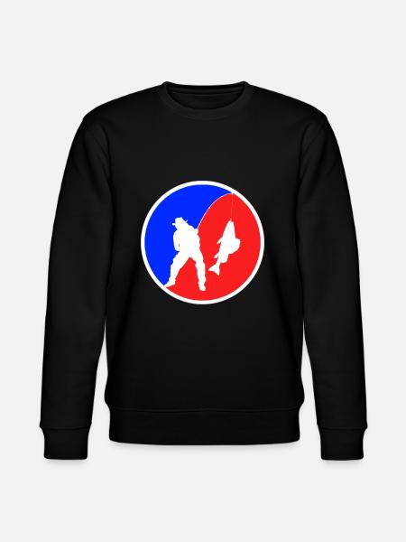 Fishing Logo - Stanley/Stella CHANGER Unisex Organic Sweatshirt - black