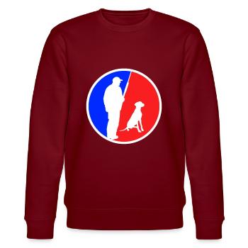 Logo de chasse - Sweat bio CHANGER Stanley/Stella Unisexe - bordeaux - Devant - Nik (191cm) & Marisol (170cm)