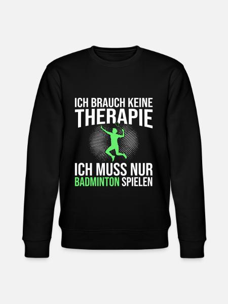 Badminton Spruch - Stanley/Stella Unisex Bio-Sweatshirt CHANGER  - Schwarz