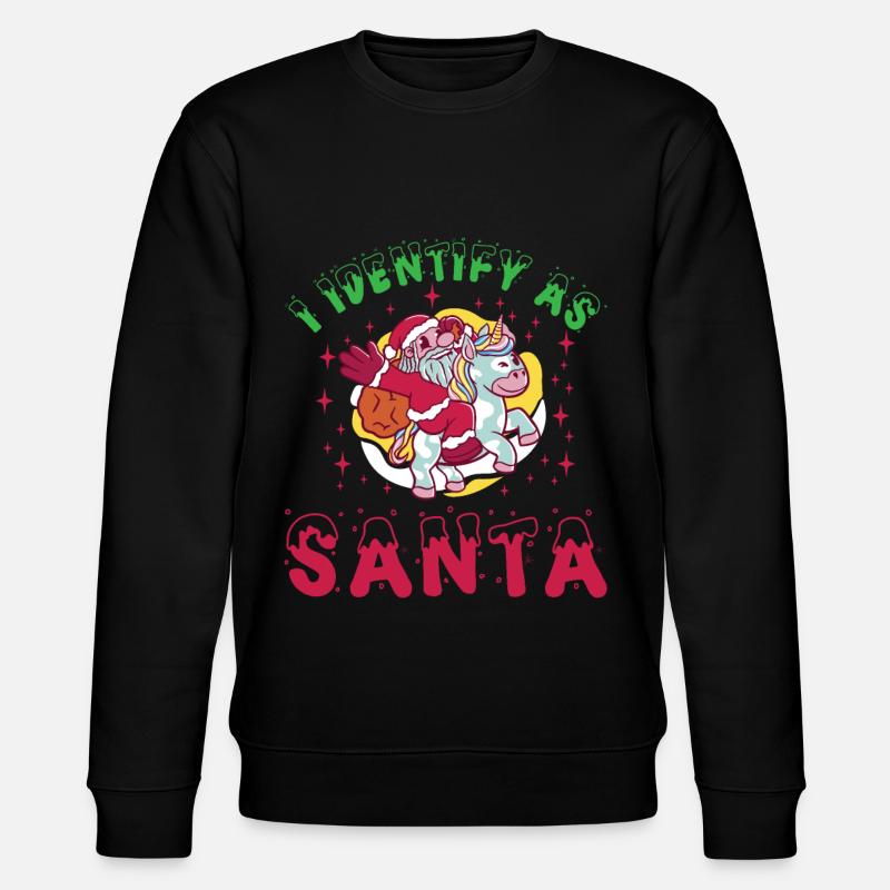 I Identify As Santa 12 - Stanley/Stella CHANGER Unisex Organic Sweatshirt - black