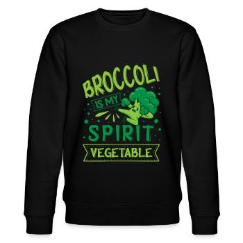 Le brocoli est mon légume végétarien végétalien - Sweat bio CHANGER Stanley/Stella Unisexe - noir - Devant - Nik (191cm) & Marisol (170cm)