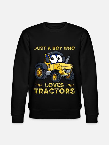 Just a boy who loves tractors - Stanley/Stella CHANGER Unisex Organic Sweatshirt - black