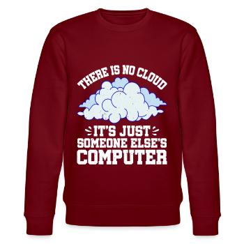 There Is No Cloud 10 - Stanley/Stella CHANGER Unisex Organic Sweatshirt - burgundy - Front - Nik (191cm) & Marisol (170cm)