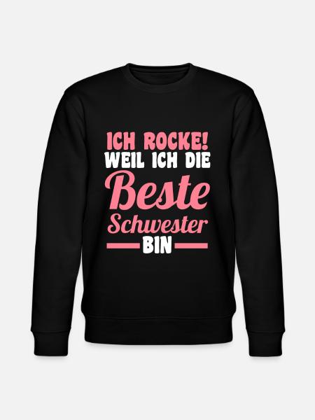Beste Schwester - Stanley/Stella Unisex Bio-Sweatshirt CHANGER  - Schwarz