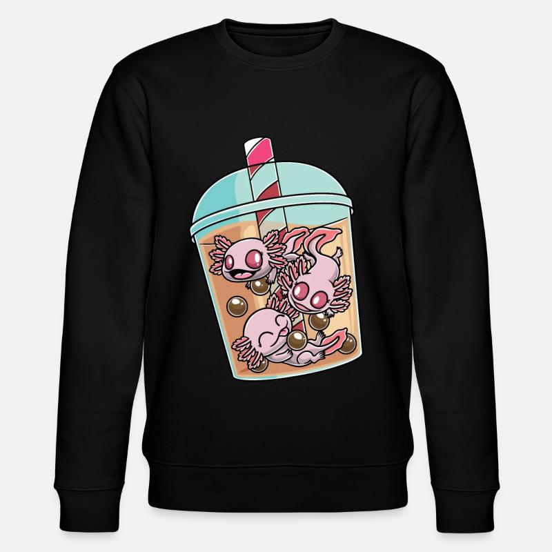 Axolotl In Bubble Tea - Stanley/Stella CHANGER Unisex Organic Sweatshirt - black