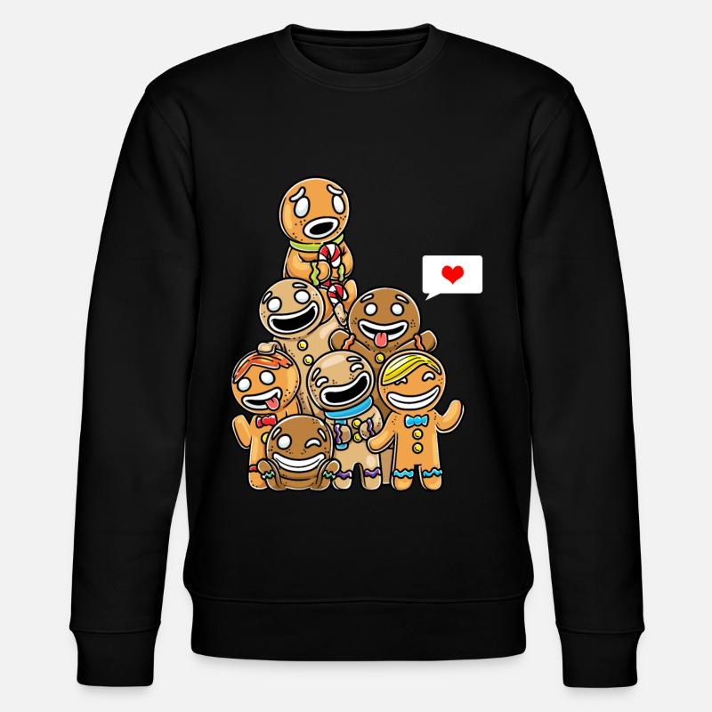 Christmas Funny Gingerbread Christmas Biscuits - Stanley/Stella CHANGER Unisex Organic Sweatshirt - black