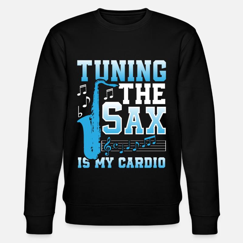 Saxophone Saxophonist - Stanley/Stella CHANGER Unisex Organic Sweatshirt - black