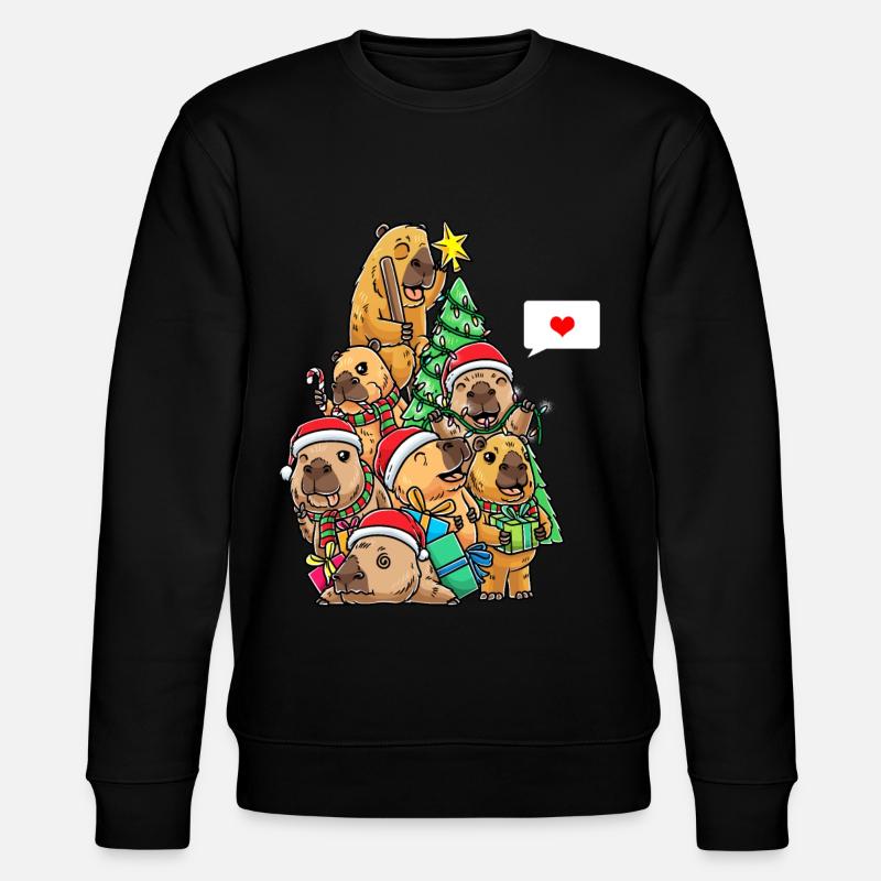 Capybara Noël Drôle Noël - Sweat bio CHANGER Stanley/Stella Unisexe - noir
