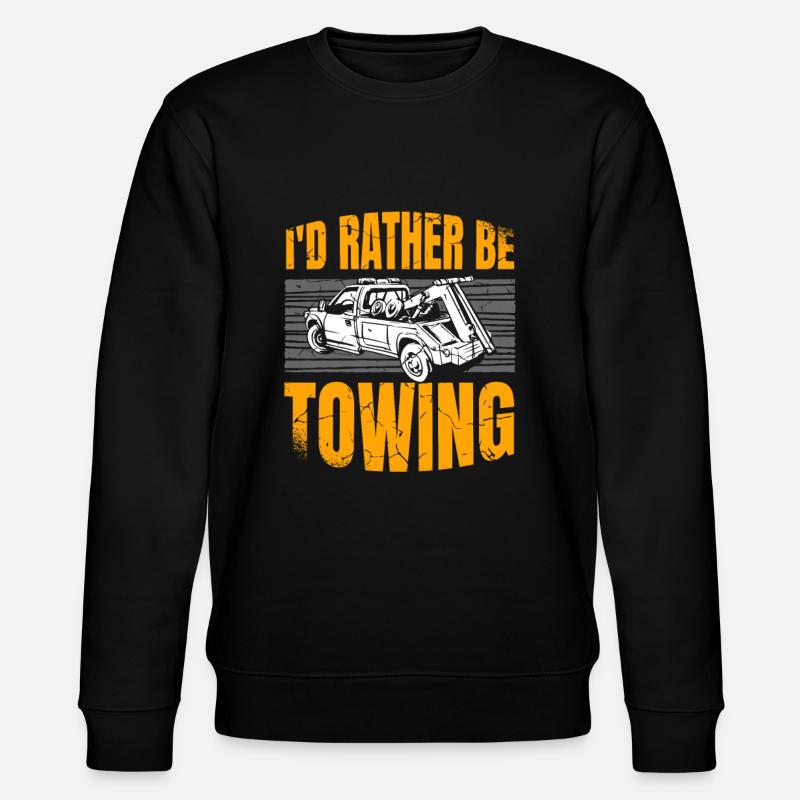 I would rather - Stanley/Stella CHANGER Unisex Organic Sweatshirt - black