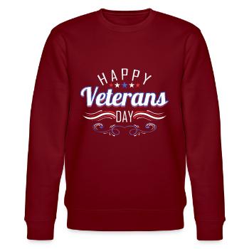 Logo patriotique pour la Journée des anciens combattants - Sweat bio CHANGER Stanley/Stella Unisexe - bordeaux - Devant - Nik (191cm) & Marisol (170cm)