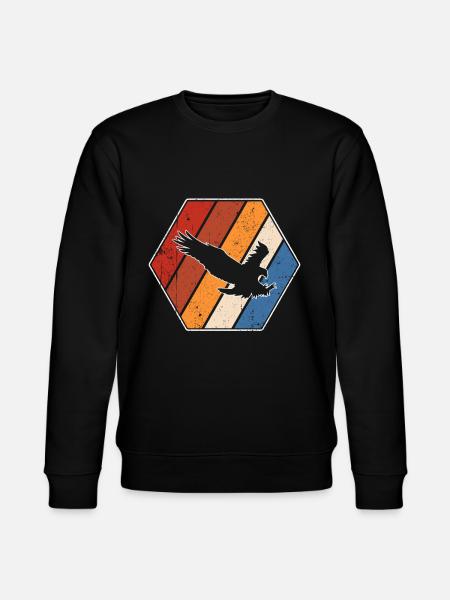 Adler Retro - Stanley/Stella Unisex Bio-Sweatshirt CHANGER  - Schwarz