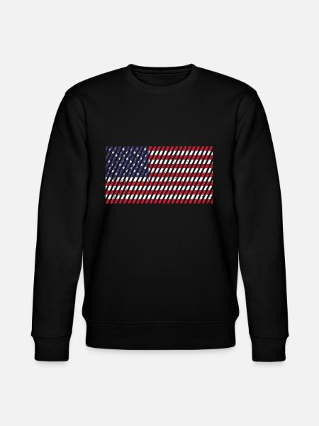 USA flag - Stanley/Stella CHANGER Unisex Organic Sweatshirt - black
