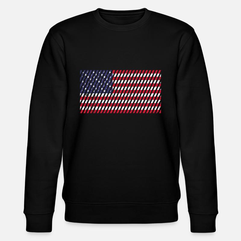 Drapeau des États-Unis - Sweat bio CHANGER Stanley/Stella Unisexe - noir