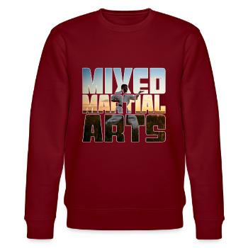 Martial arts - Stanley/Stella CHANGER Unisex Organic Sweatshirt - burgundy - Front - Nik (191cm) & Marisol (170cm)