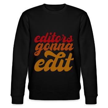 Editors going to Edit - Stanley/Stella CHANGER Unisex Organic Sweatshirt - black - Front - Nik (191cm) & Marisol (170cm)
